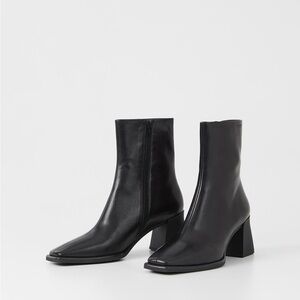 Vagabond Black Hedda Leather Ankle Boots